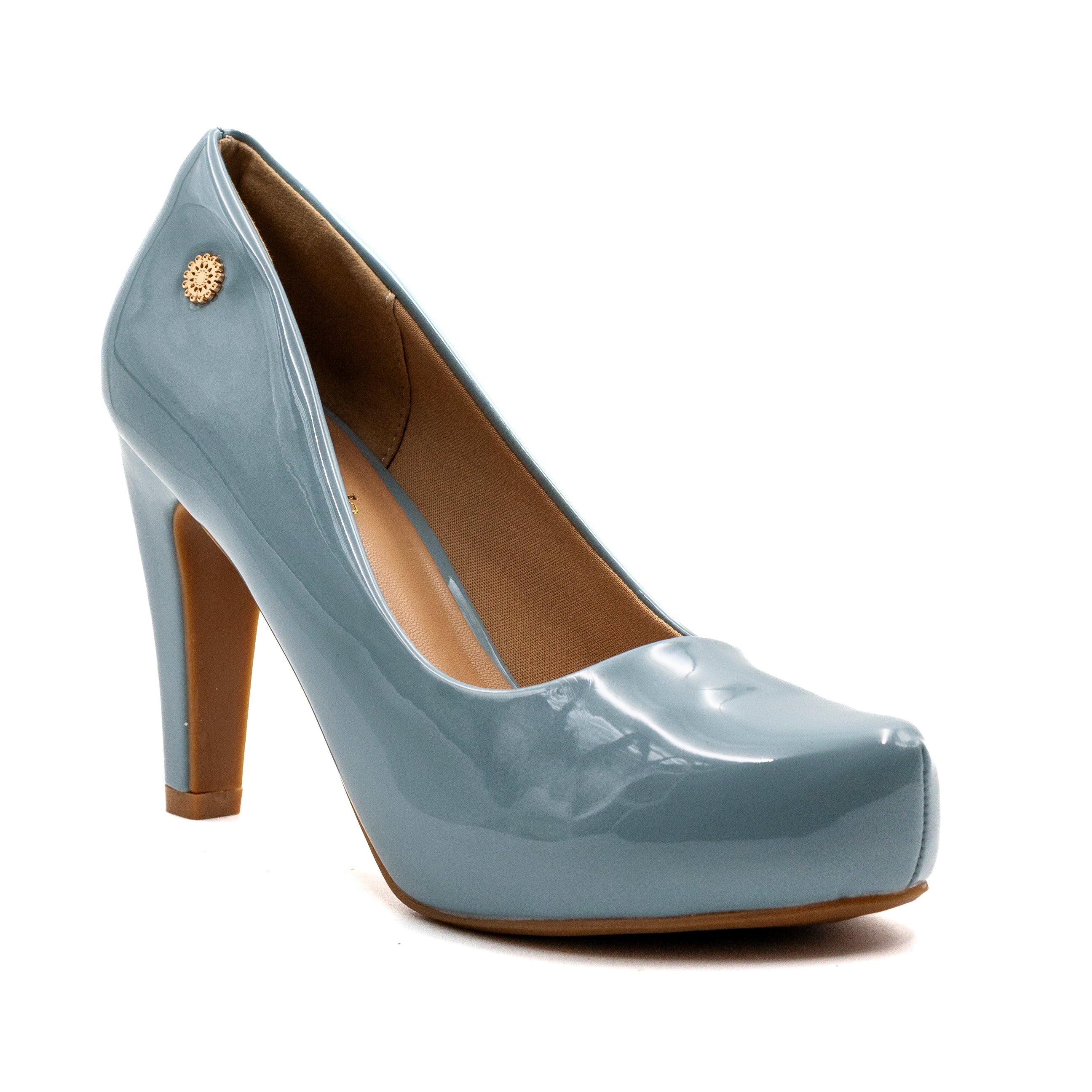 Tacones Zapatos Color Celeste Chalada Zapato Vestir Con-taco Mujer