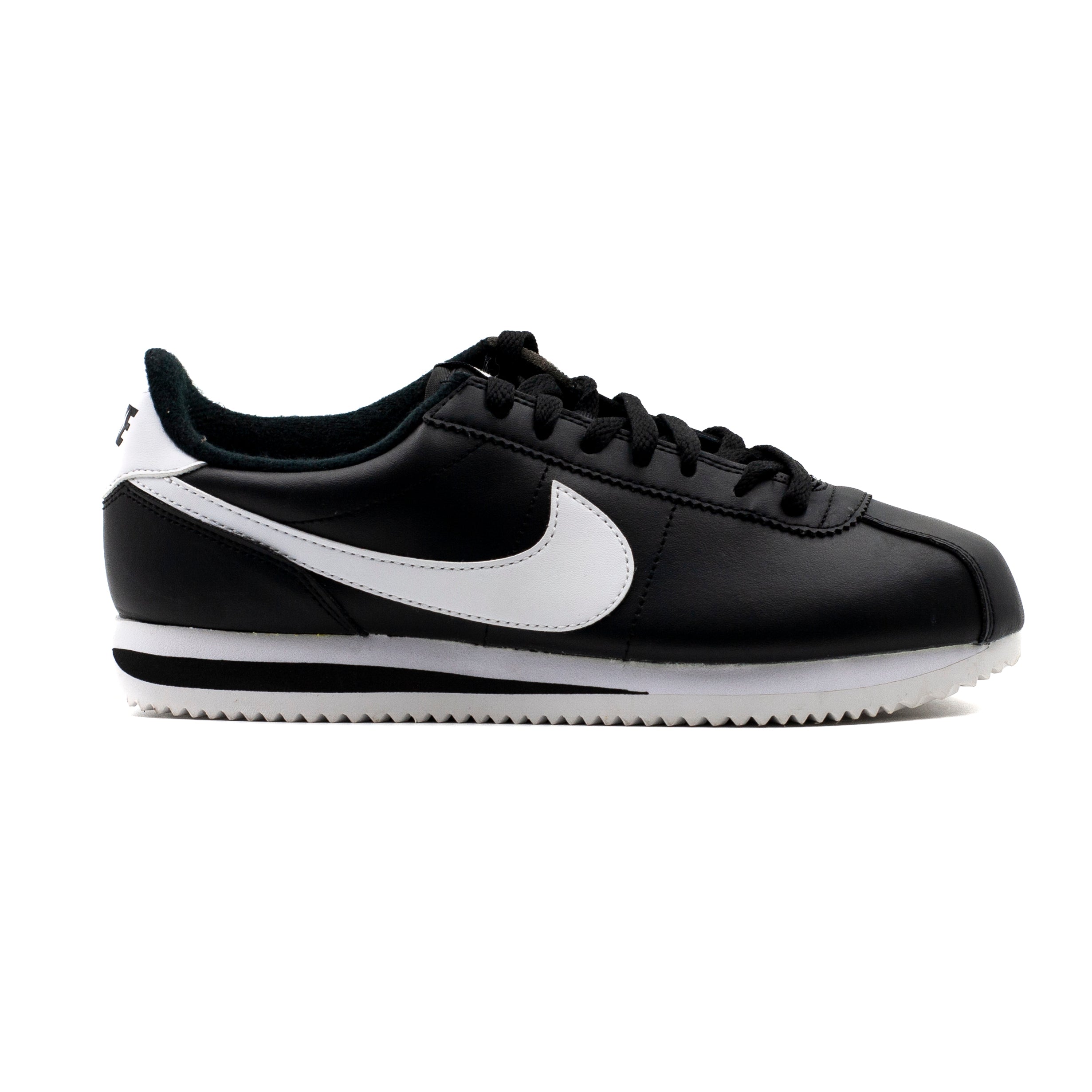 Nike Cortez Basic Leather Black White Zapatillas Hombre Casual