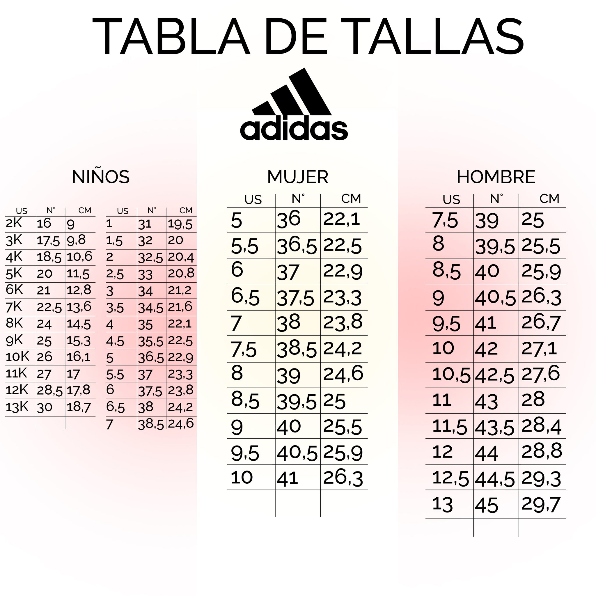 Zapatos Talla 42 En Usa Adidas Guia De Tallas Zapatillas Adidas