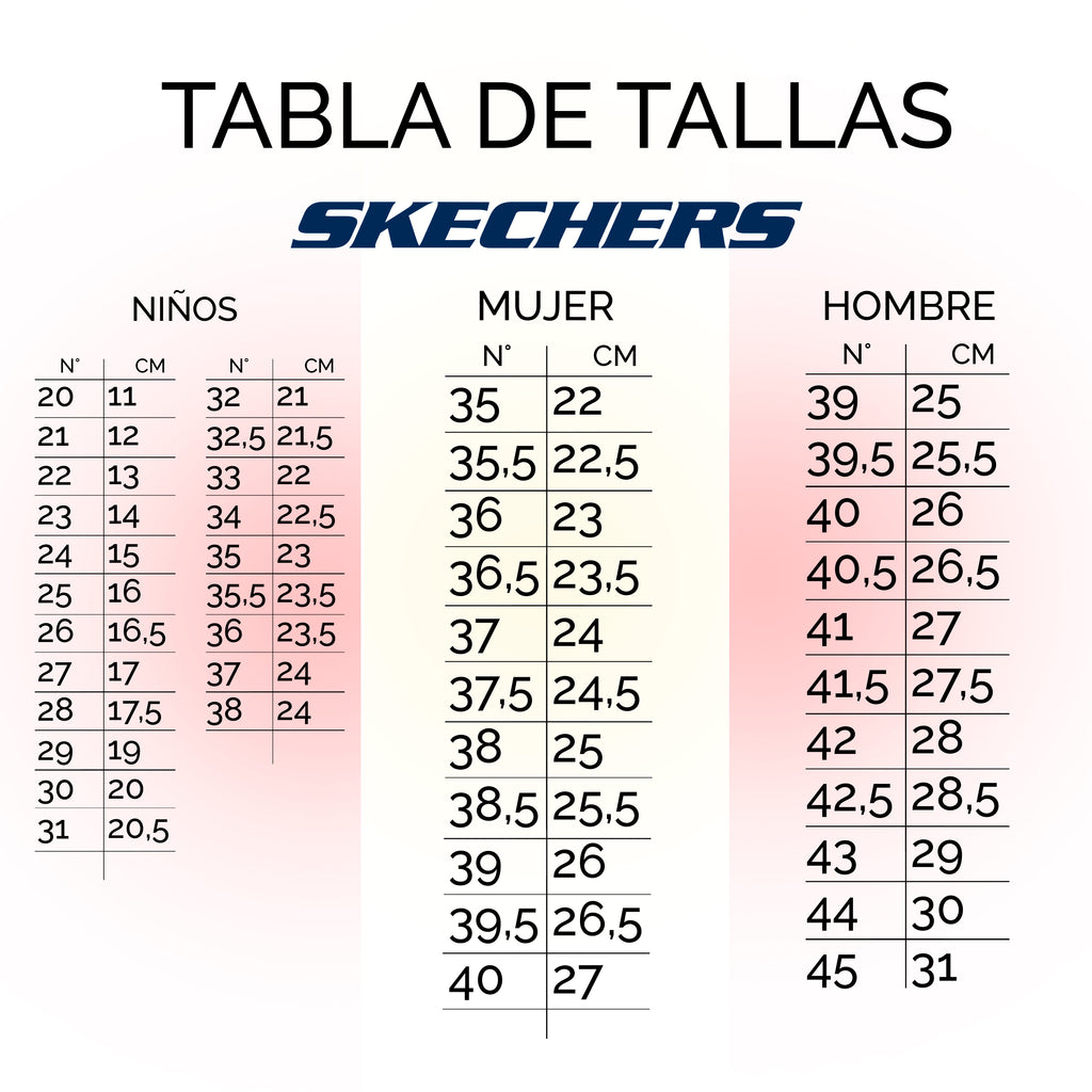 Skechers Tabla Talla Zapatos Mujer Skechers Uno Tabla De Tallas