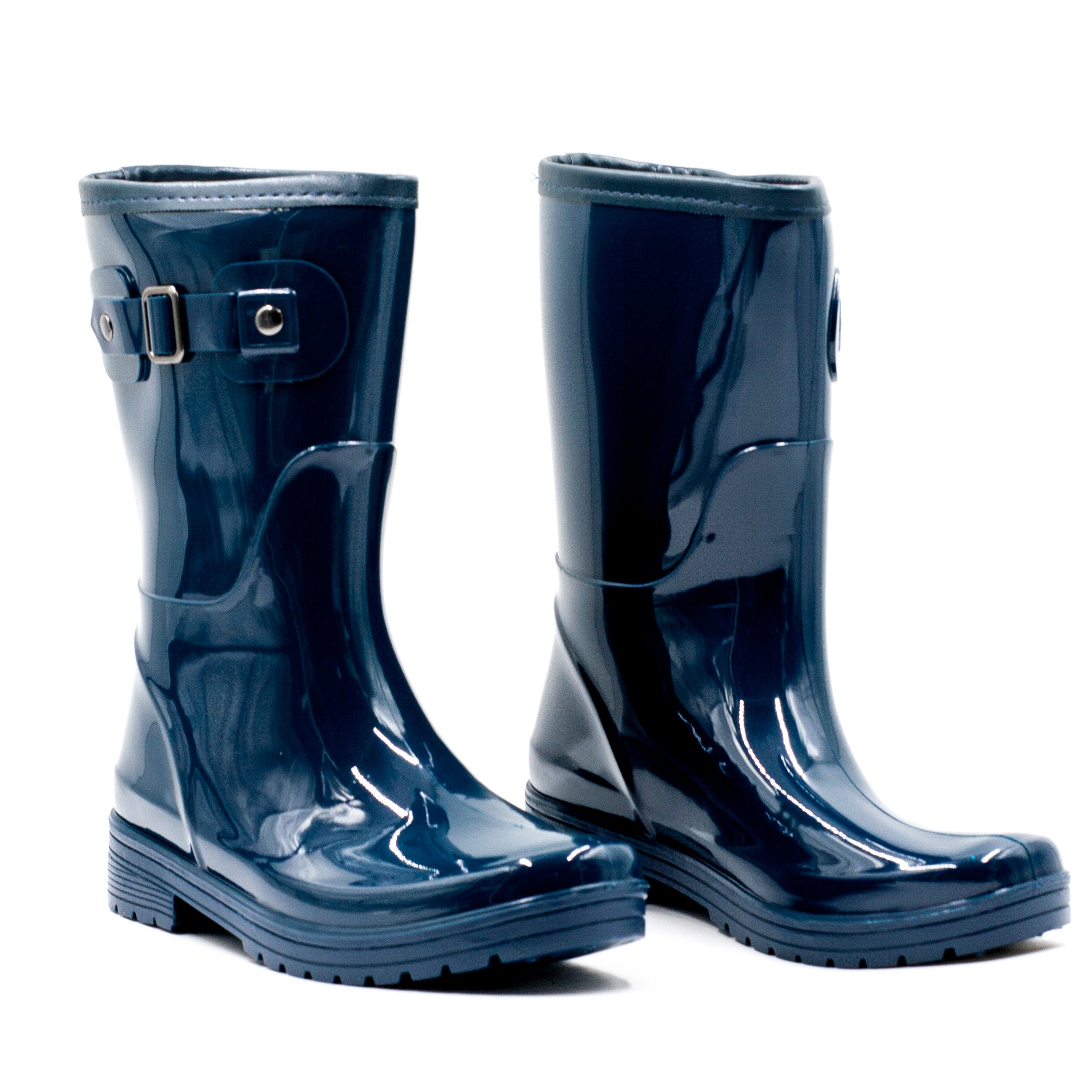 Alquimia Botas de Agua C/Hebilla Azul Mujer